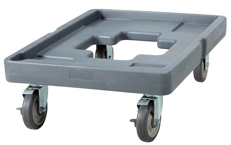 Gray Food Carrier Dolly with Cargo Strap